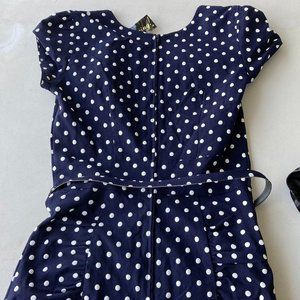royal blue pooka dot dress by Stop staring size large